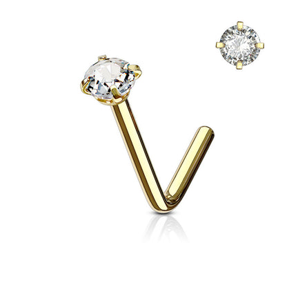Piercing nez Rond En Forme de L en acier inoxydable
