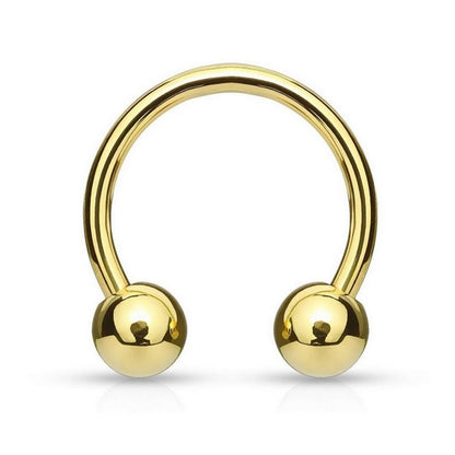 Piercing septum Fer à cheval bille 10 mm en acier inoxydable
