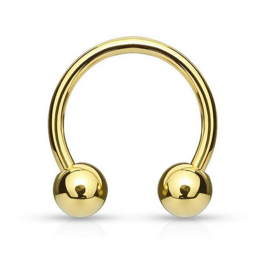 Piercing septum Fer à cheval bille 10 mm en acier inoxydable