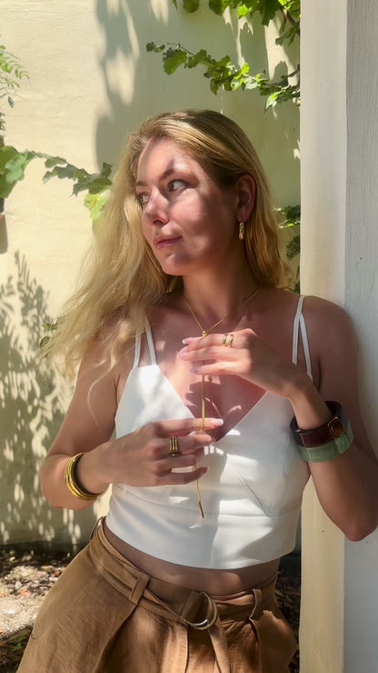 Collier Ligne en acier inoxydable doré