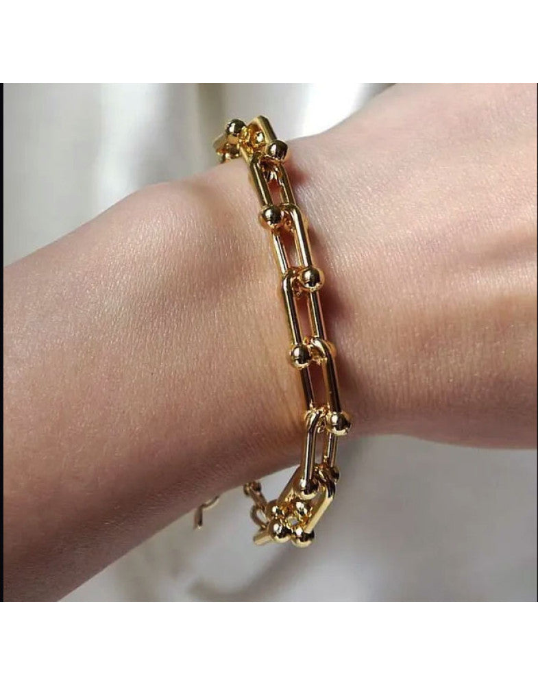 Bracelet chaîne design en acier inoxydable